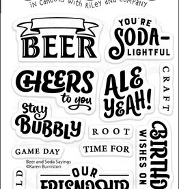 Karen Burniston Karen Burniston  Beer and Soda Sayings  Clear Stamps CS038