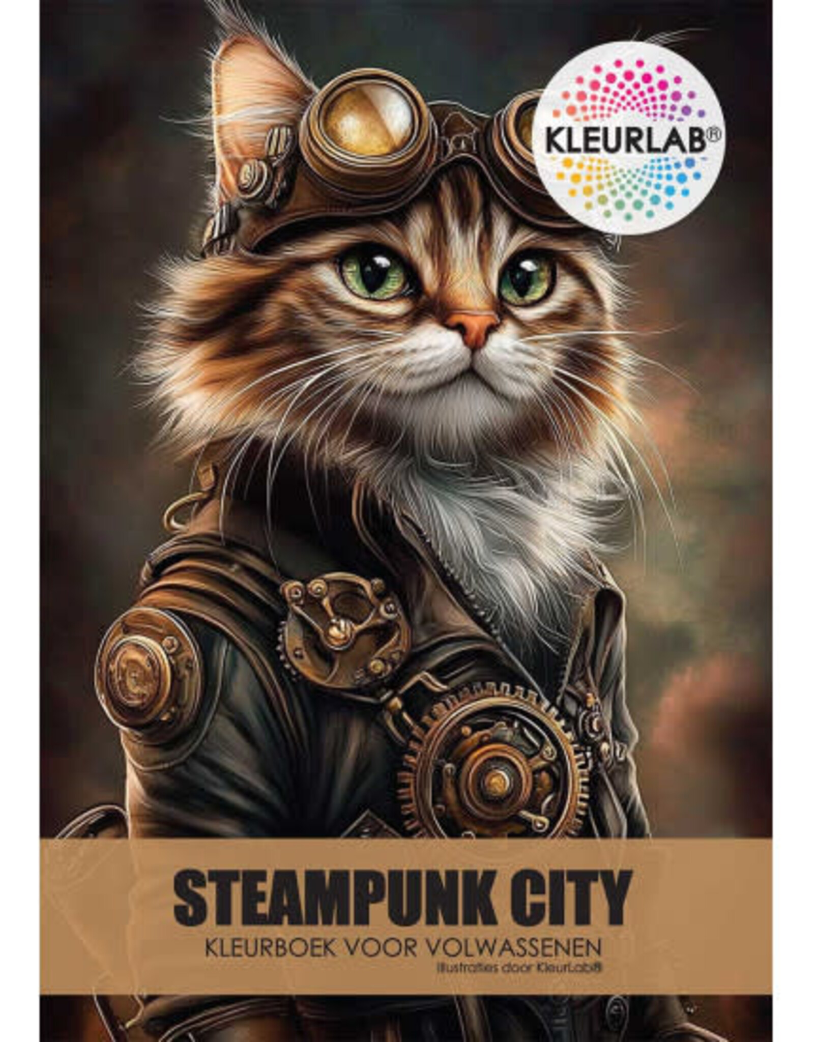 KleurLab KleurLab,  Steampunk City  , Kleurboek voor volwassenen