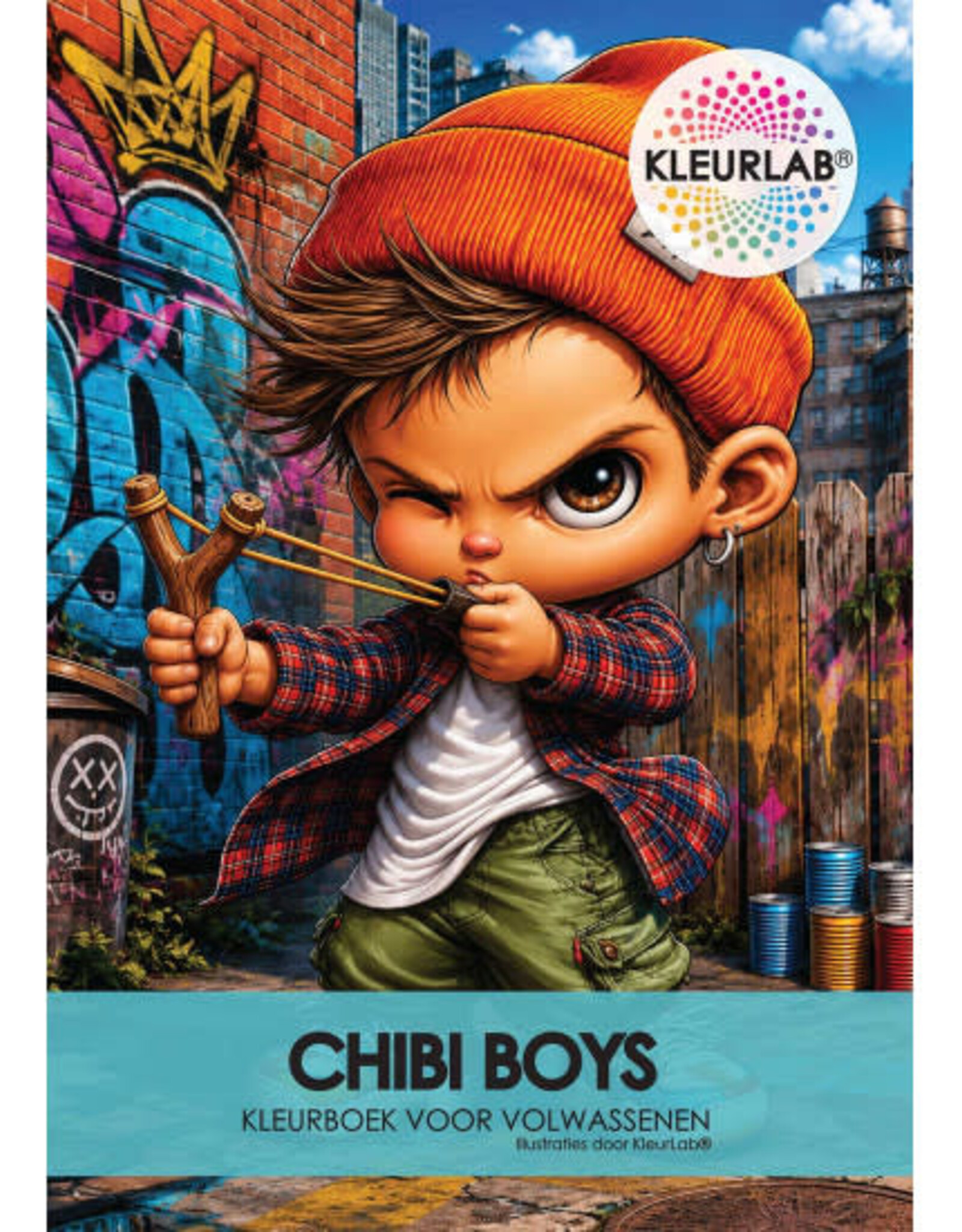 KleurLab KleurLab,  Chibi Boys  , Kleurboek voor volwassenen
