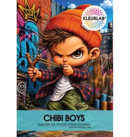KleurLab KleurLab,  Chibi Boys  , Kleurboek voor volwassenen