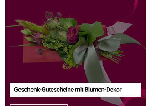 Geschenk-Gutescheine mit Blumen-Dekor