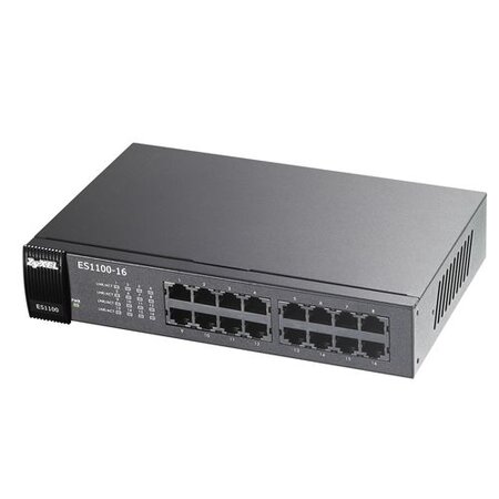 ZyXEL ES1100-16-EU01F 16-port FE Unmanaged desktop Switch