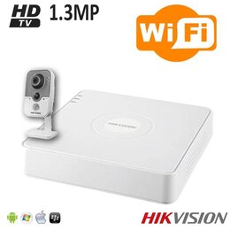 Hikvision HD 720p 1.3 MP WiFi camerasysteem met 1 WiFi camera