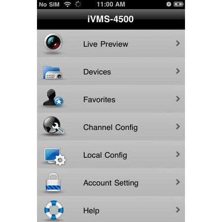 Hikvision IVMS-4500 voor Smartphone of Tablet