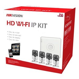 Hikvision WiFI HD camerasysteem met 4 Cube binnen Camera's