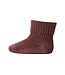 Socks rib cotton brown sienna
