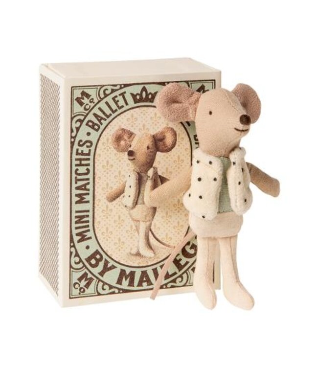 Maileg Maileg little brother mouse dancer in matchbox