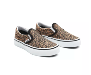 slip on vans animal print