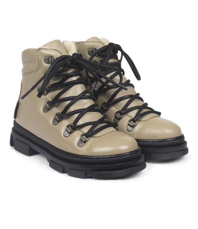 Angulus tex boots with laces and zipper beige