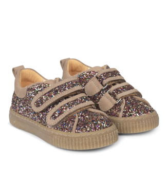 Angulus Angulus velcro sneakers multi glitter sand