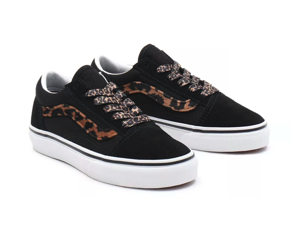 white vans leopard stripe