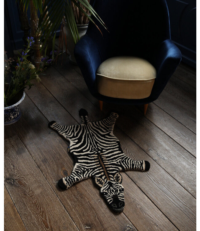 Doing Goods stripey zebra rug small