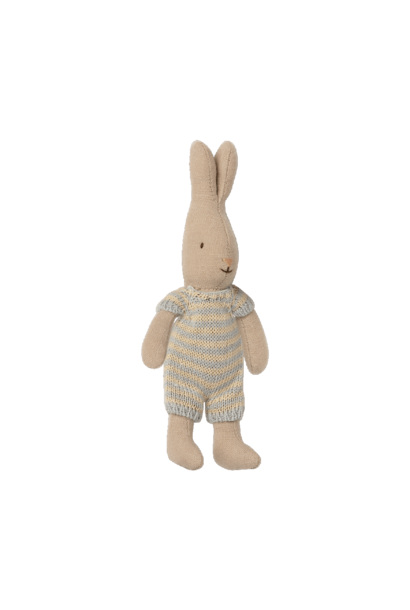 Maileg micro rabbit jumpsuit light blue