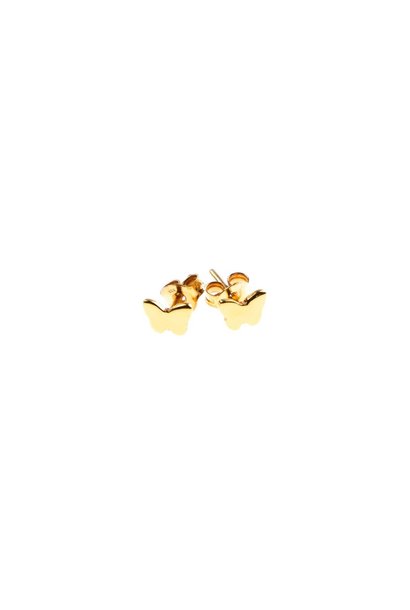 Selva Sauvage earstuds pair gold butterfly