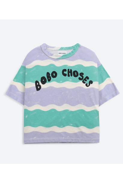 Bobo Choses kids t-shirt waves all over print