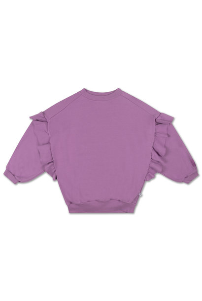 Repose Ams ruffle sweater dusty orchid