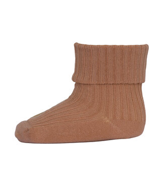 MP Denmark Socks rib cotton tawny brown