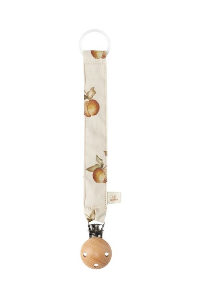 Lil 'Atelier pacifier strap denley peach aop