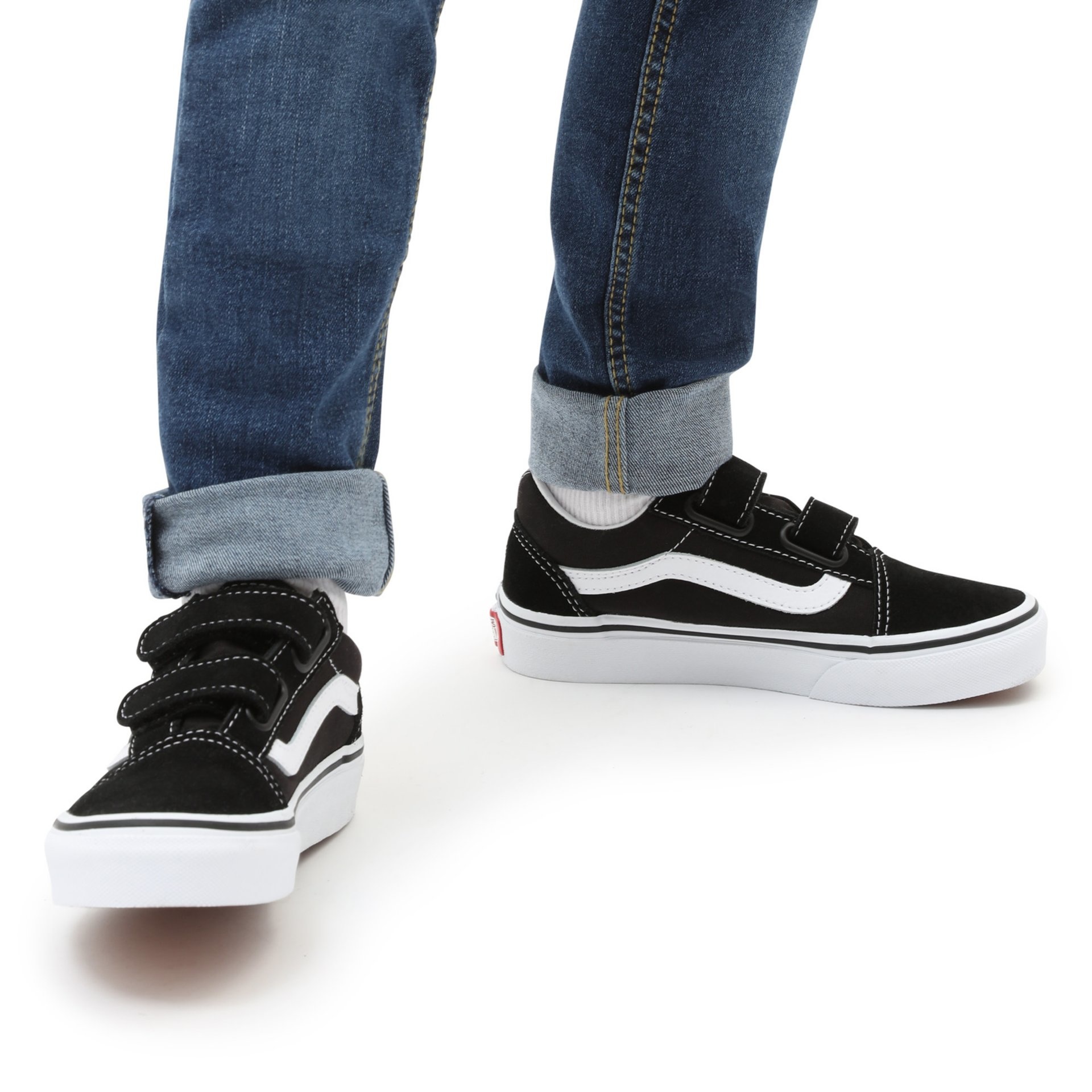 Vans kids sneakers authentic con chiusura a strappo - di colore nero  farfetch neri - Stileo.it