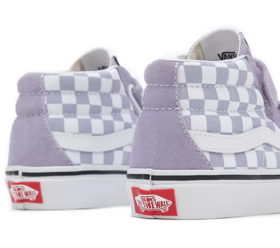 Vans kids sk8-mid reissue checkerboard lavender - Wonder for kids