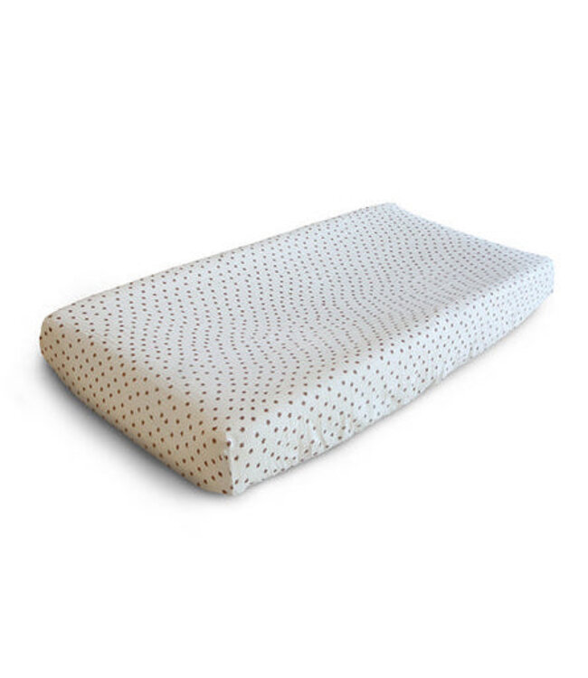 Mushie Mushie muslin changing pad cover bloom