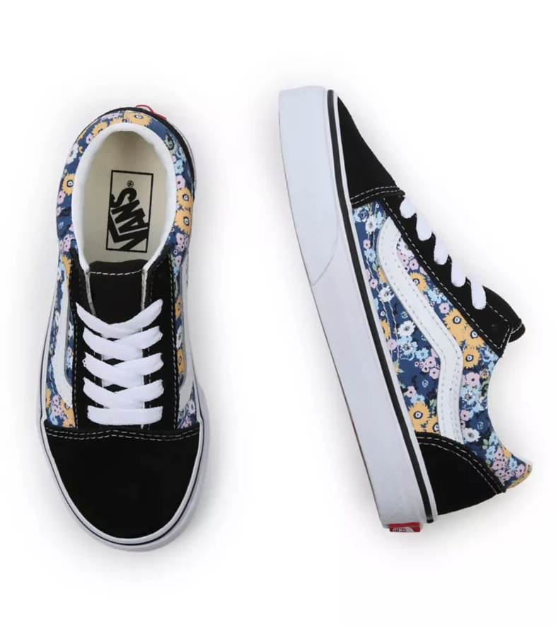 vans old skool floral shoes