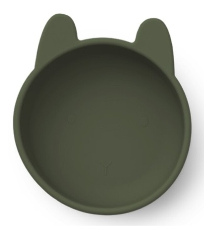 Liewood dinner bowl iggy rabbit dark green