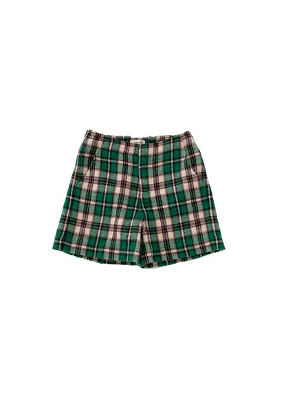 Long live the queen short green checked