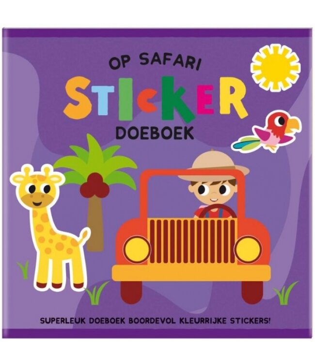 Creatieve doeboek sticker - Op safari