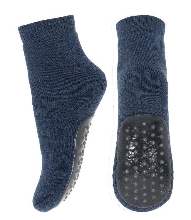 MP Denmark MP Denmark wool anti-slip socks dark denim melange