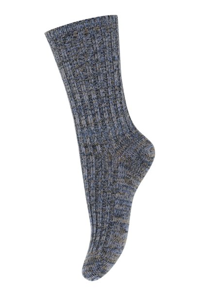 MP Denmark wool rib socks stone blue