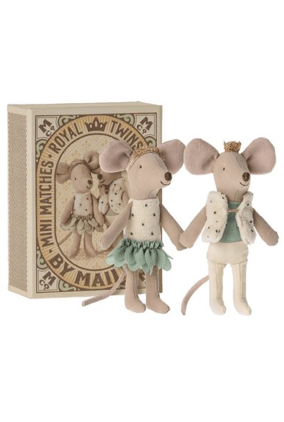 Maileg royal twins mice little sister & little brother in box