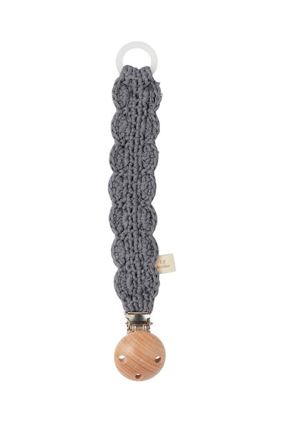Lil 'Atelier crochet pacifier strap limo quiet shade