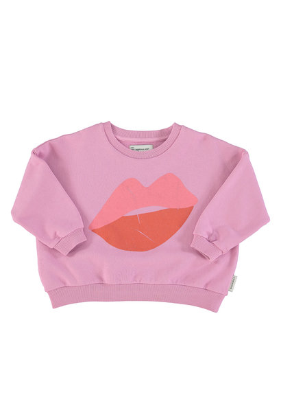 Sweater lavander lips print