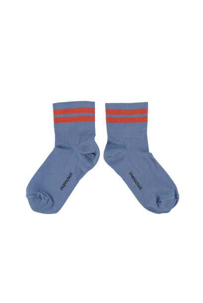 Socks blue orange stripes