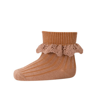 MP Denmark Socks lisa lace tawny brown