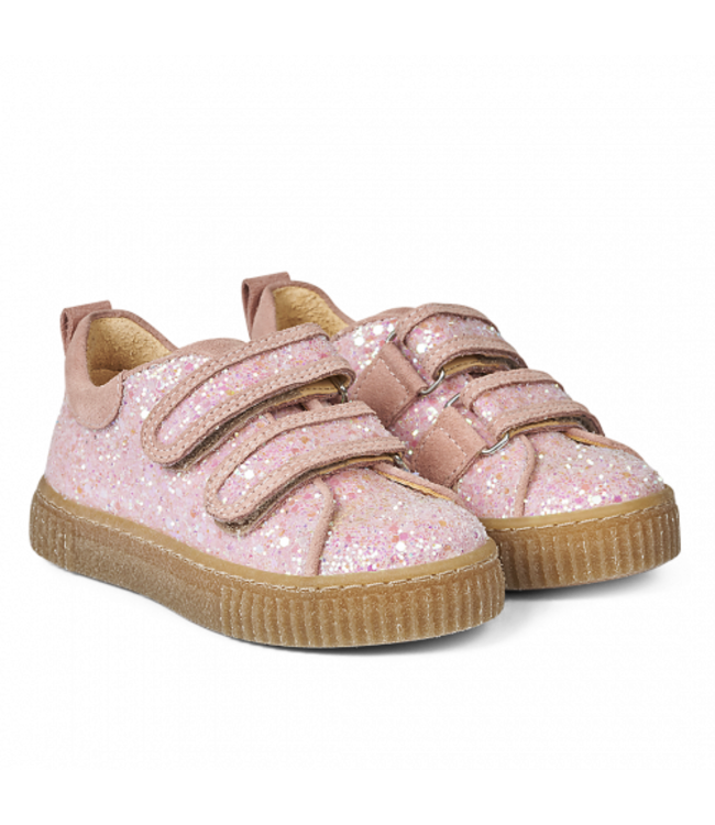 Angulus Sneaker rosa glitter/peach