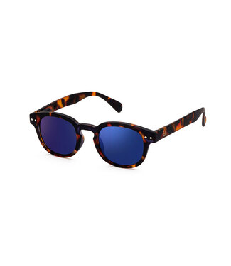 Izipizi Izipizi zonnebril junior #C tortoise soft blue mirror lenses