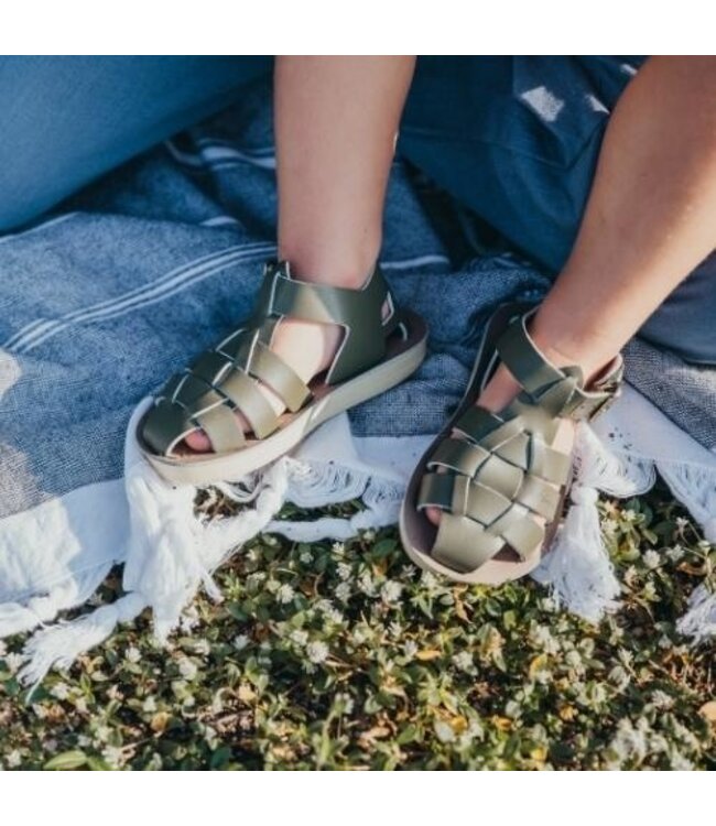 Salt water sandals shark olive