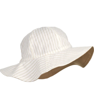 Sun hat amelia reversible white/ sandy