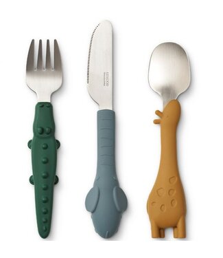 Liewood tove cutlery set golden caramel mix