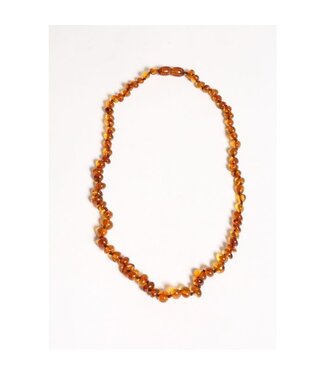 Coni Design Barnsteen ketting baby cognac 32cm