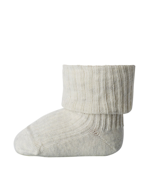 MP Denmark MP Denmark cotton rib baby socks creme melange