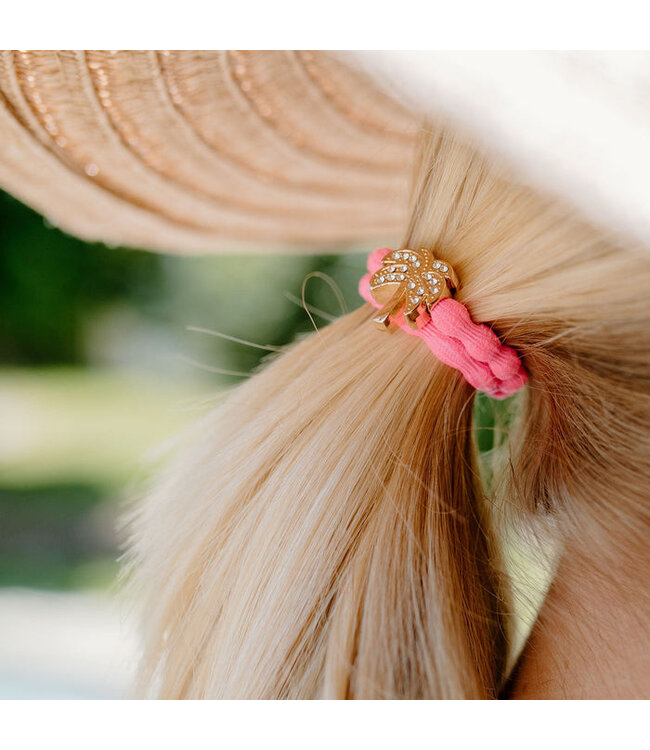 By Eloise bangle band palm tree neon pink