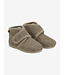 Enfant Enfant wool slippers velcro walnut melange