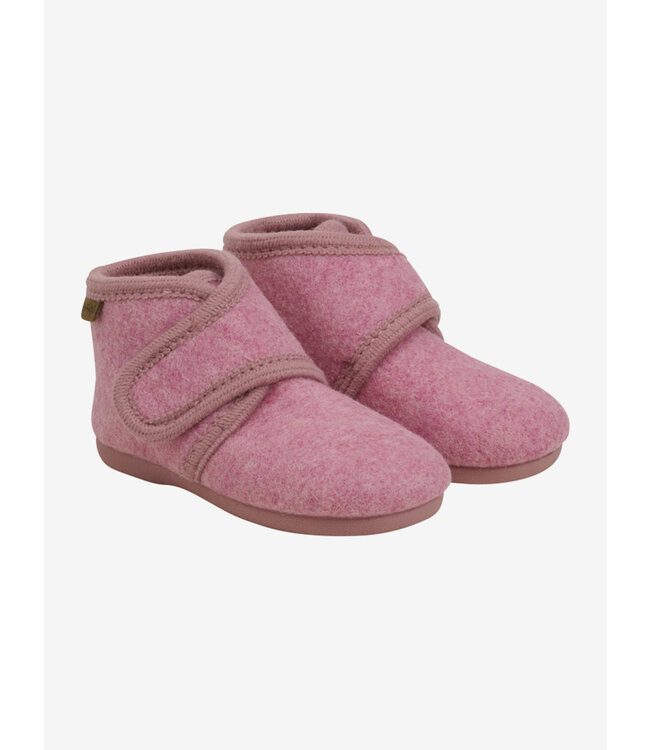 Enfant Enfant wool slippers velcro wild rose