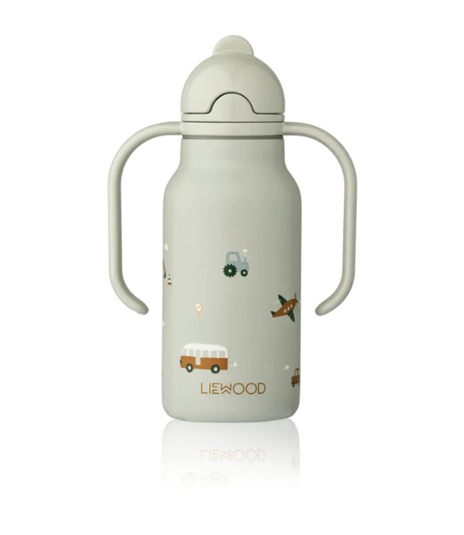 Liewood kimmie bottle 250 ml vehicles / dove blue