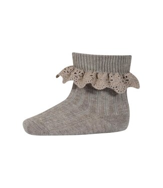 MP Denmark MP denmark socks lea lace light brown melange