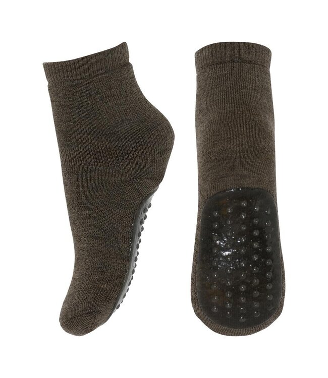 MP Denmark MP Denmark anti-slip socks wool brown melange