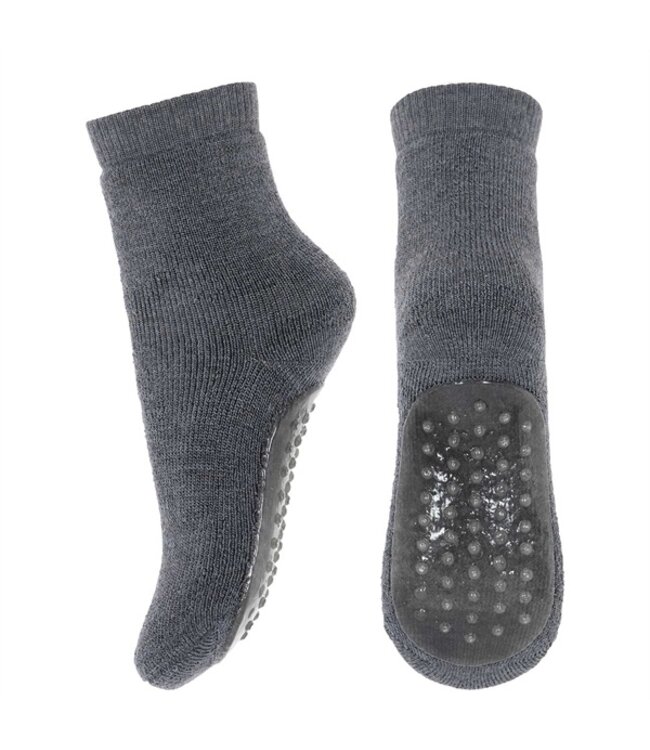 MP Denmark MP Denmark anti-slip socks wool dark grey melange